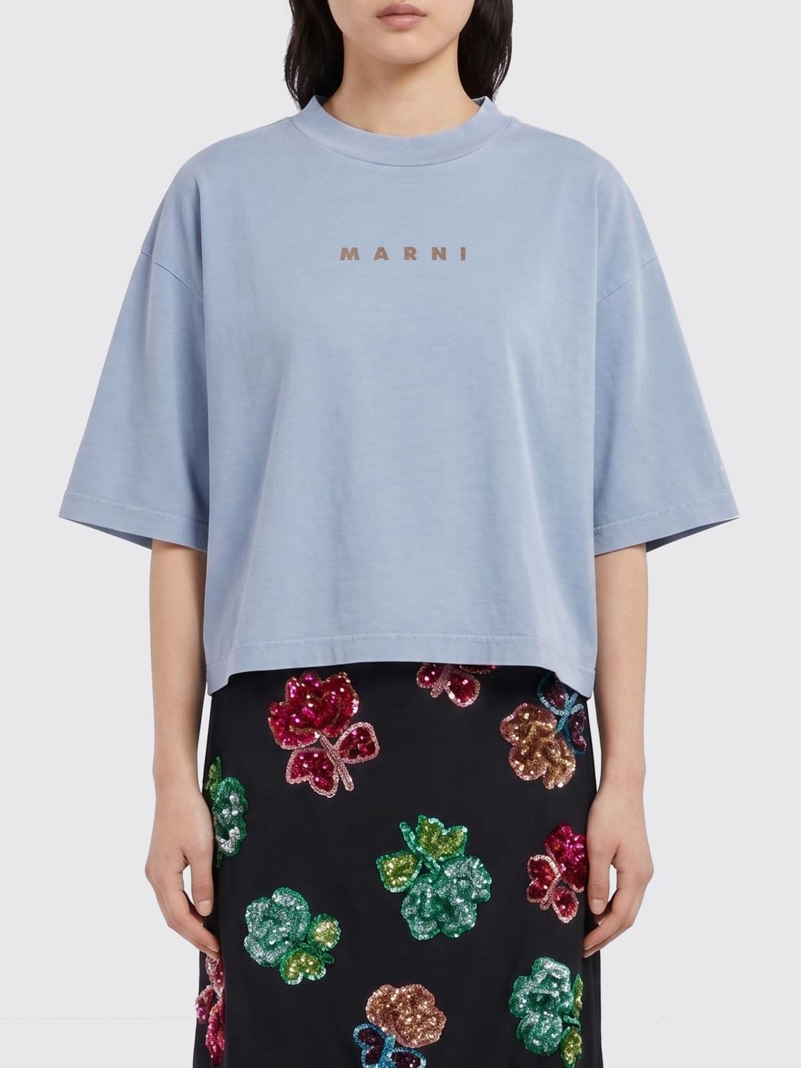 Marni Cotton T-Shirt with Logo