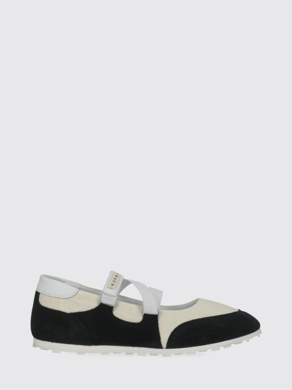 Marni Nylon And Suede Ballerina