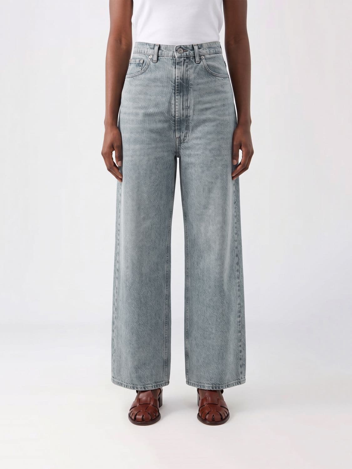 Maison Margiela Wide Leg Cotton Denim Jeans