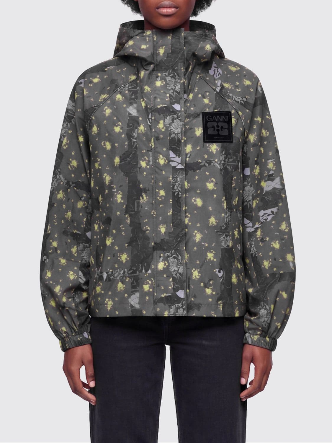 Ganni Recycled Nylon Hooded Jacket