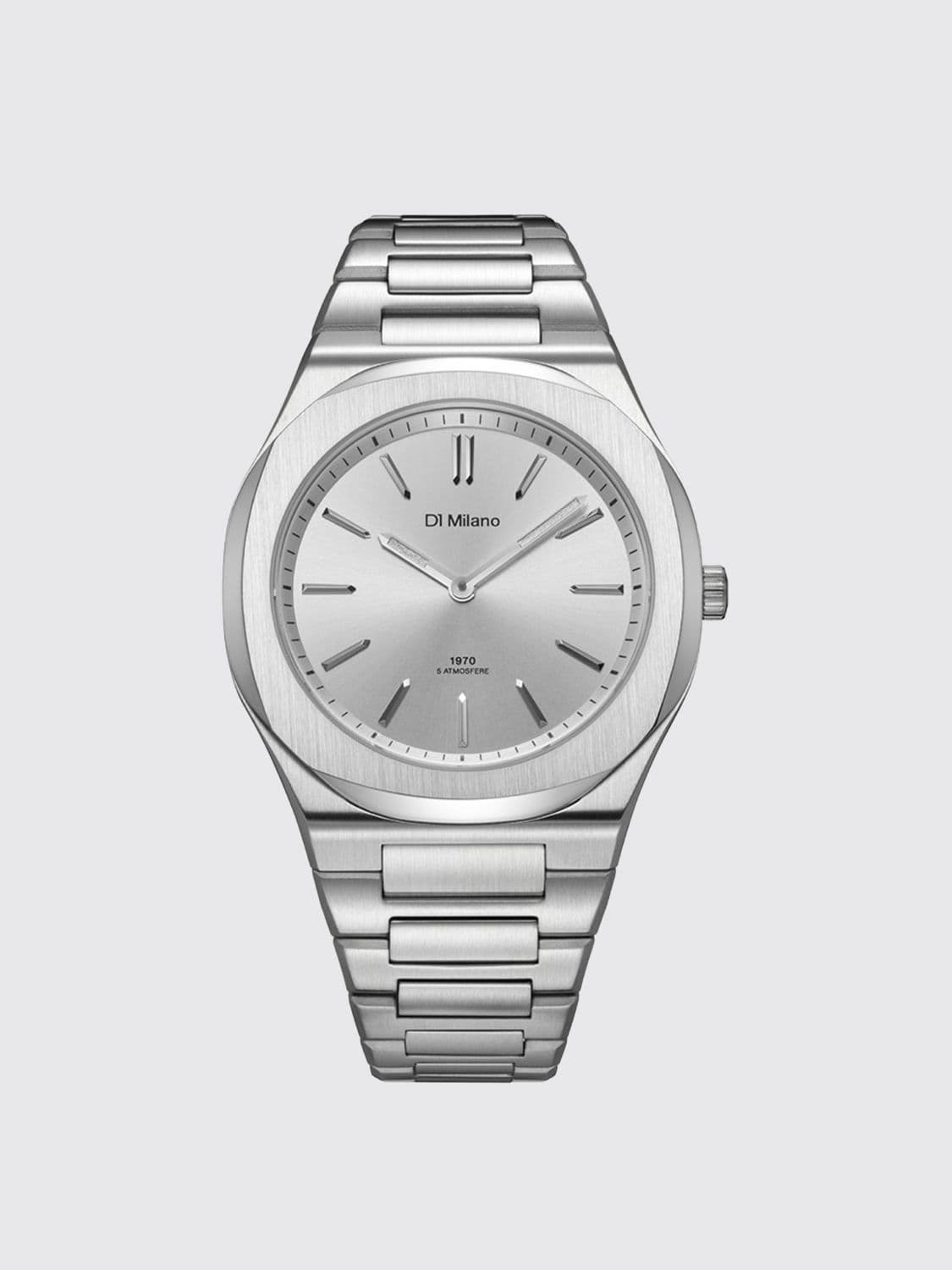 D1 Milano Groovy Silver Stainless Steel Automatic Watch