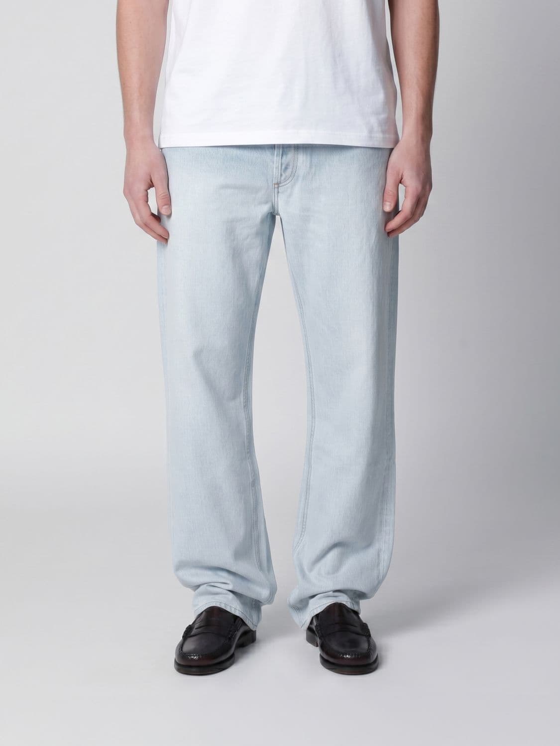 Agolde Mid-Rise Straight Fit Denim Jeans with a Five-Pocket Design