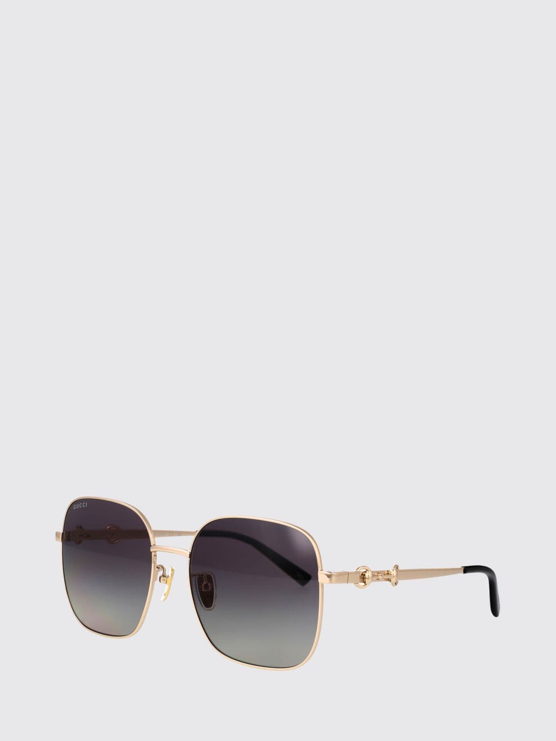 Gucci Cat-Eye Metal Sunglasses with Horsebit Detail on the Temples