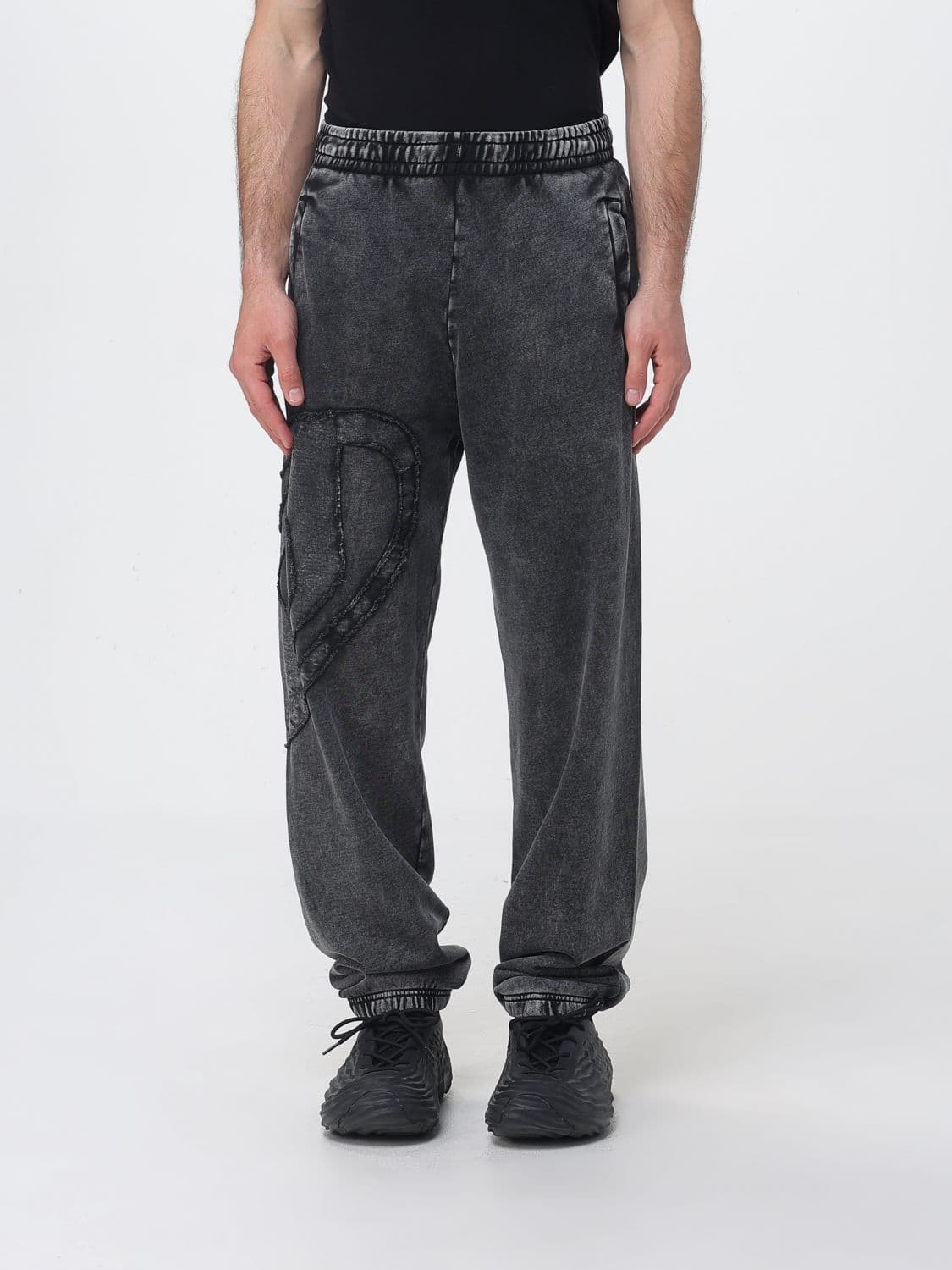 Diesel P-Marky Cotton Jogger Trousers with Tone-on-Tone Oval D Logo