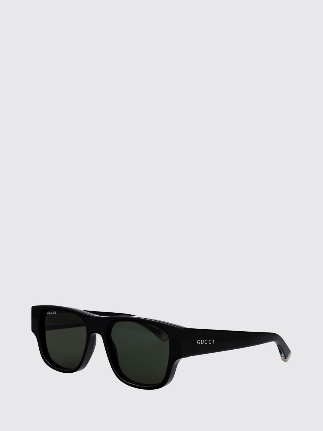 Gucci Square-Frame Sunglasses in Recycled Acetate with Contrast Logo · 54