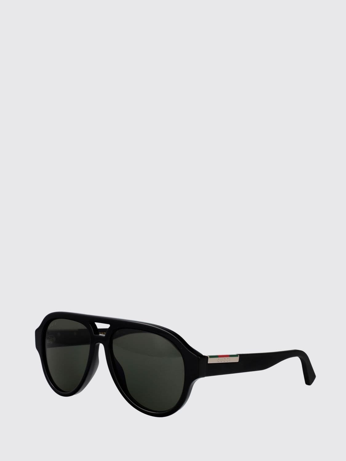 Gucci Aviator Sunglasses in Acetate with Double Bridge and UVA/UVB Lenses