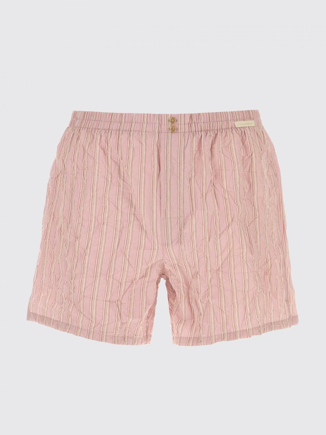 Dolce & Gabbana Striped Sport Shorts in Viscose Blend with Elasticated Waist