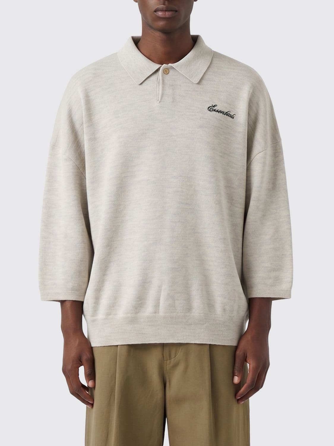 Fear Of God Essentials Relaxed Fit Long-Sleeve Cotton Polo