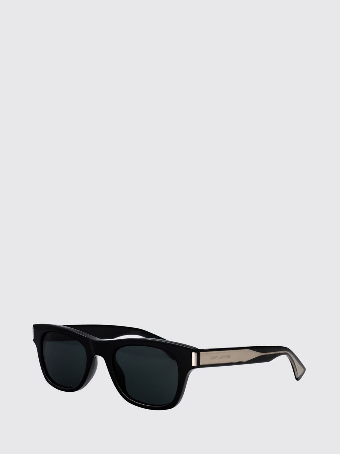 Saint Laurent Acetate Aviator Sunglasses with Rectangular Shape and Logo · 51