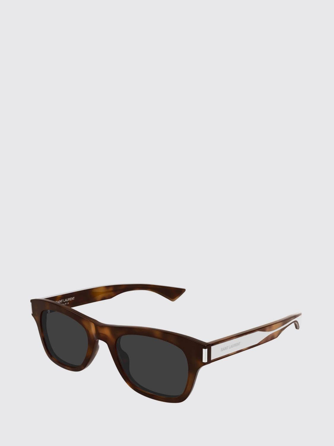 Saint Laurent Acetate Aviator Sunglasses with Rectangular Shape and Logo