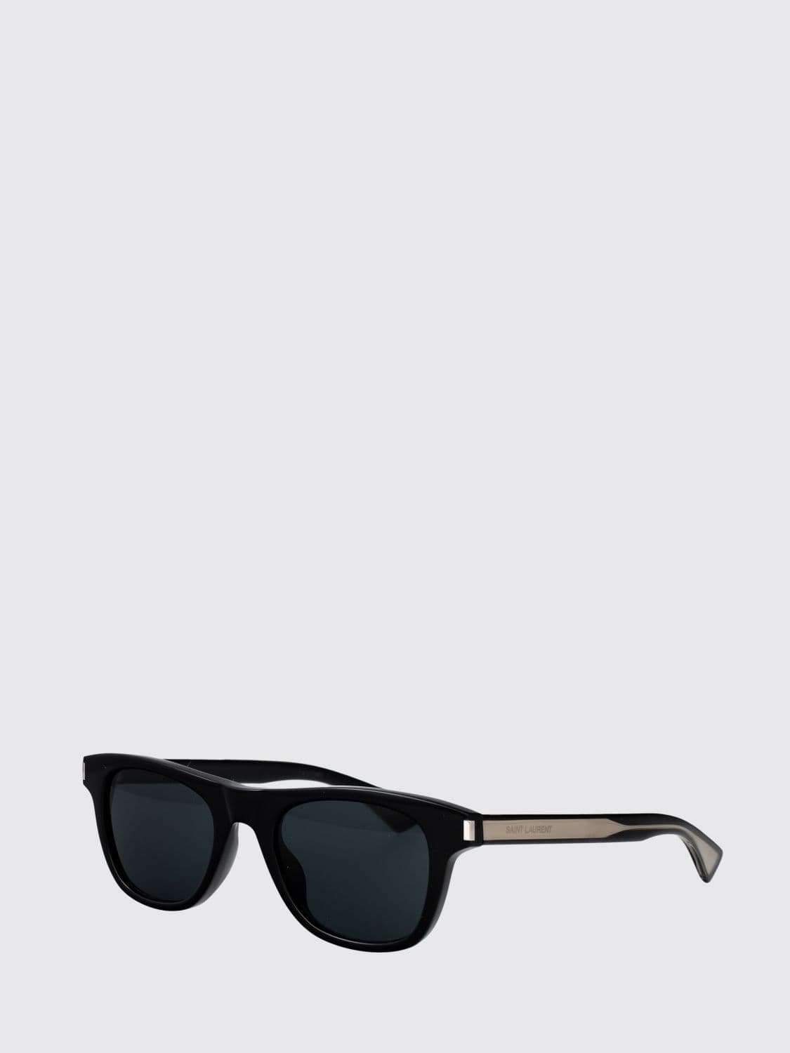 Saint Laurent Black Acetate Aviator Sunglasses with Rectangular Shape · 51