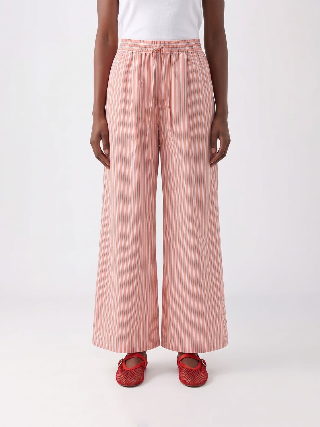 Dolce & Gabbana Striped Wide-Leg Silk-Blend Jogging Trousers · 38