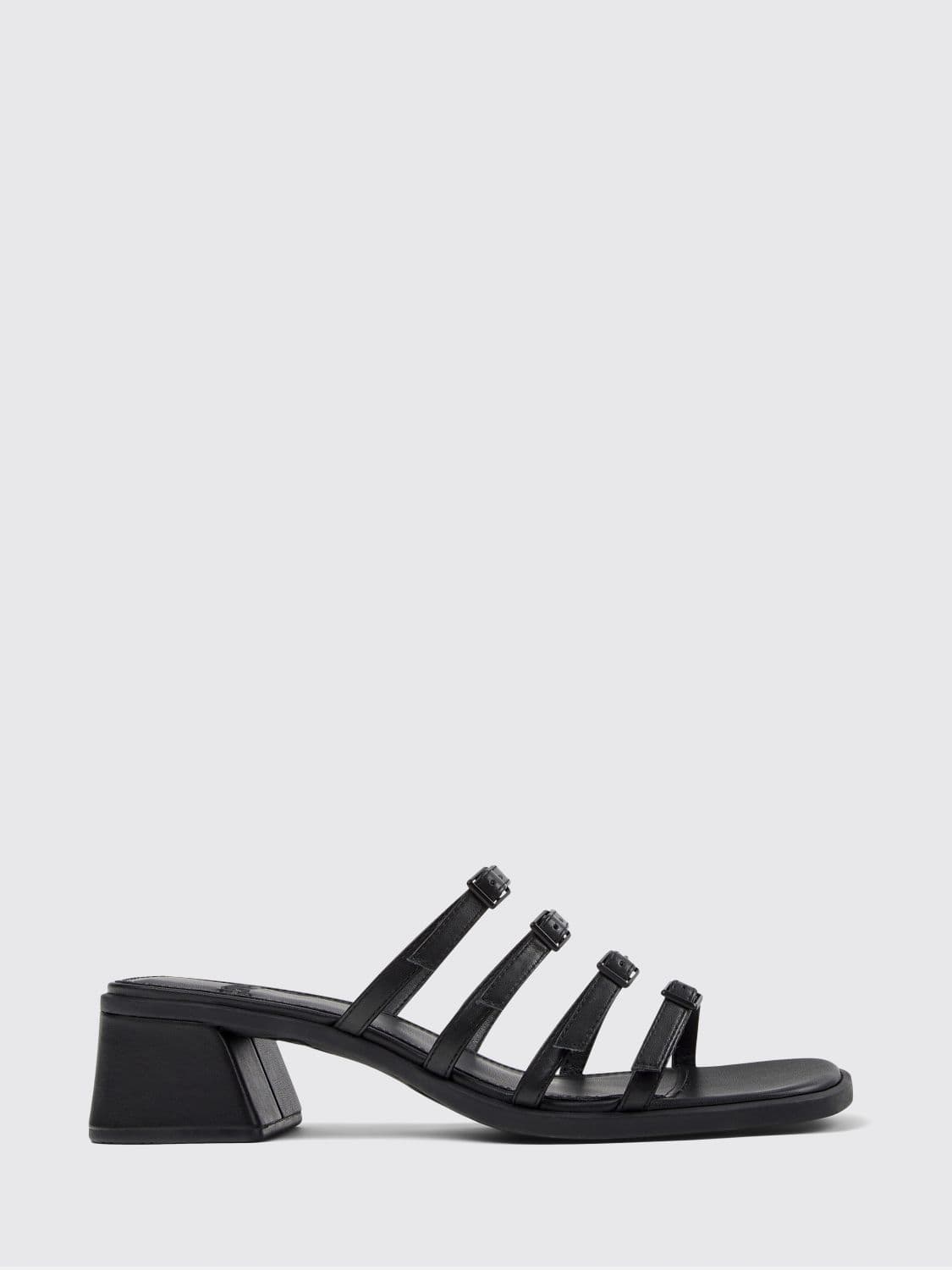 Camper Kora Leather Sandals with Double Strap and Mid Heel
