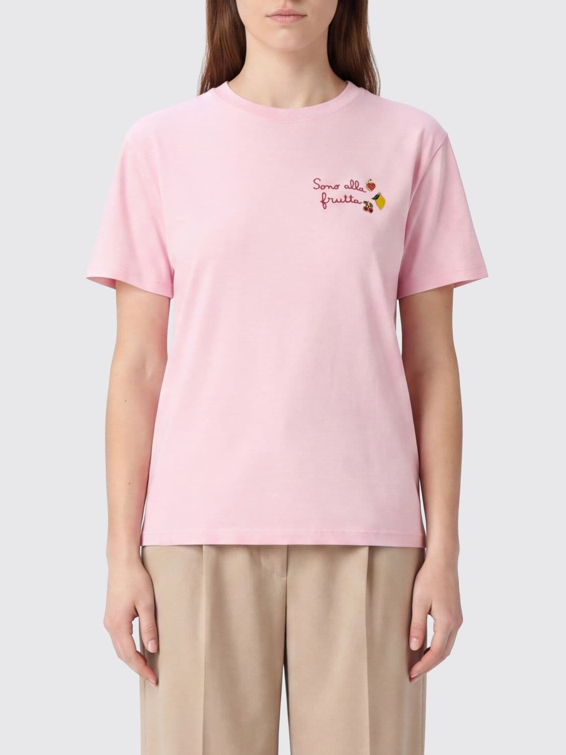 Mc2 Saint Barth Crewneck Cotton T-shirt with Graphic Print and Logo · M