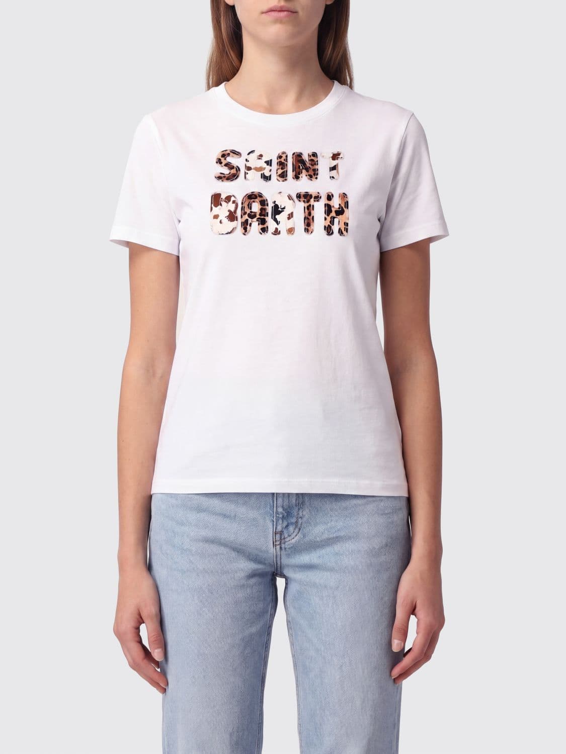 Mc2 Saint Barth Crewneck Cotton T-shirt with Graphic Print and Logo