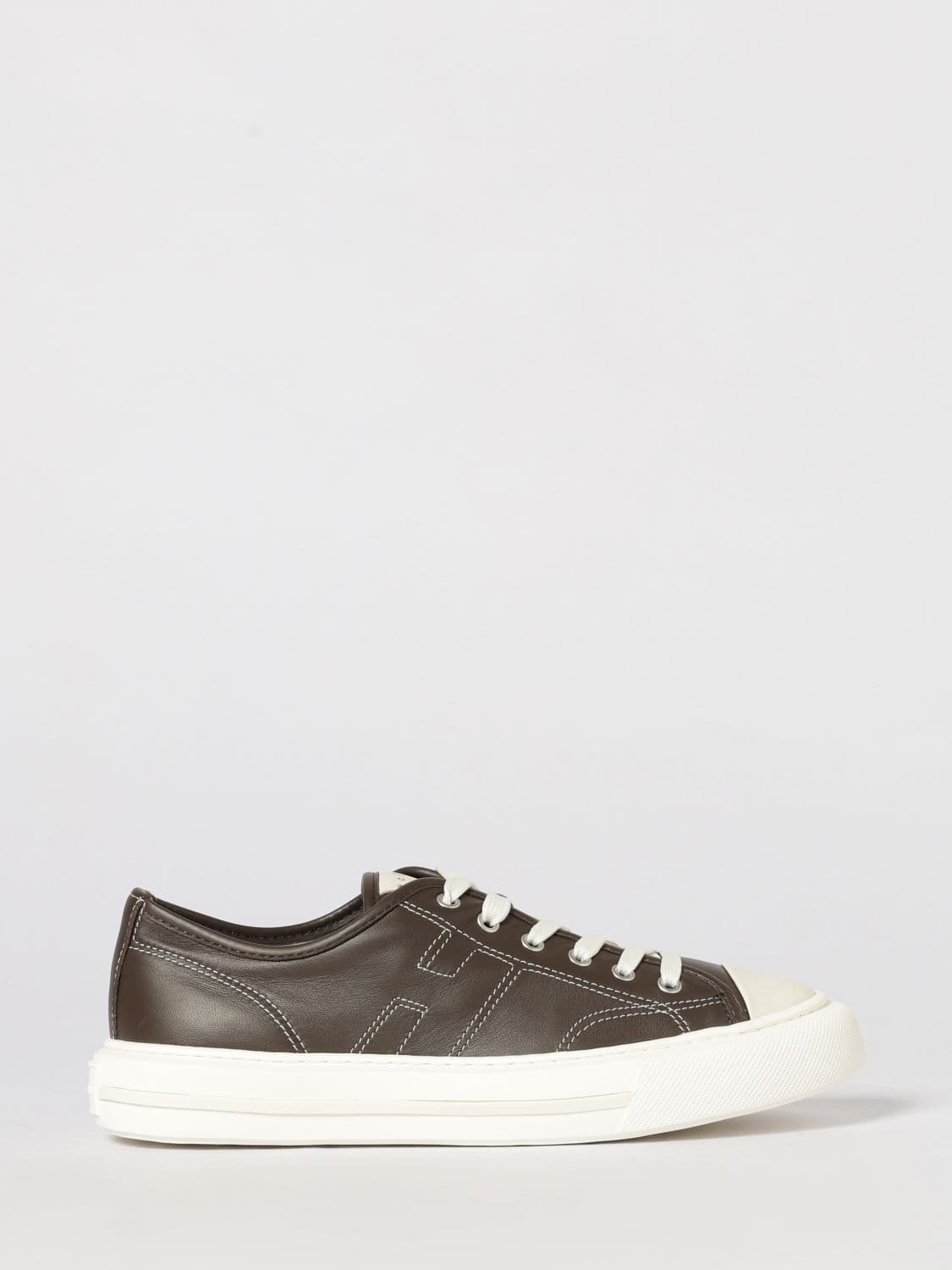 Hogan Rebel Low-Top Sneakers in Smooth Calfskin with Side H Logo