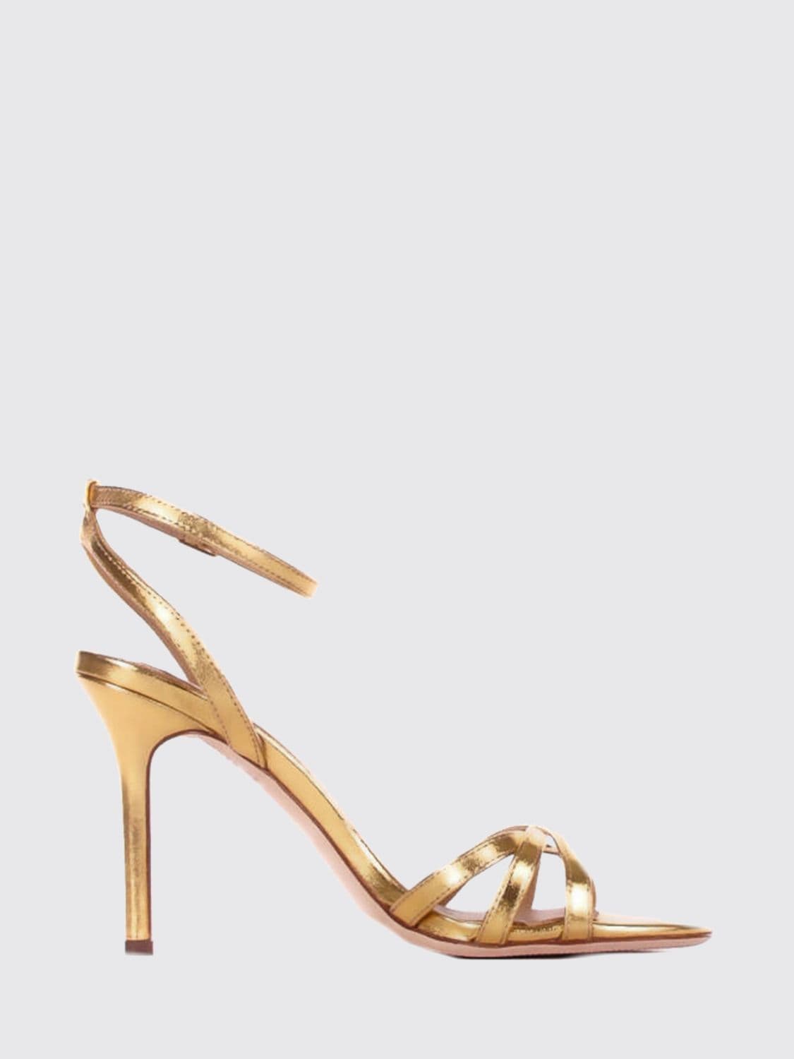 Lauren Ralph Lauren Kendyl Laminated Leather High Stiletto Heel Sandals