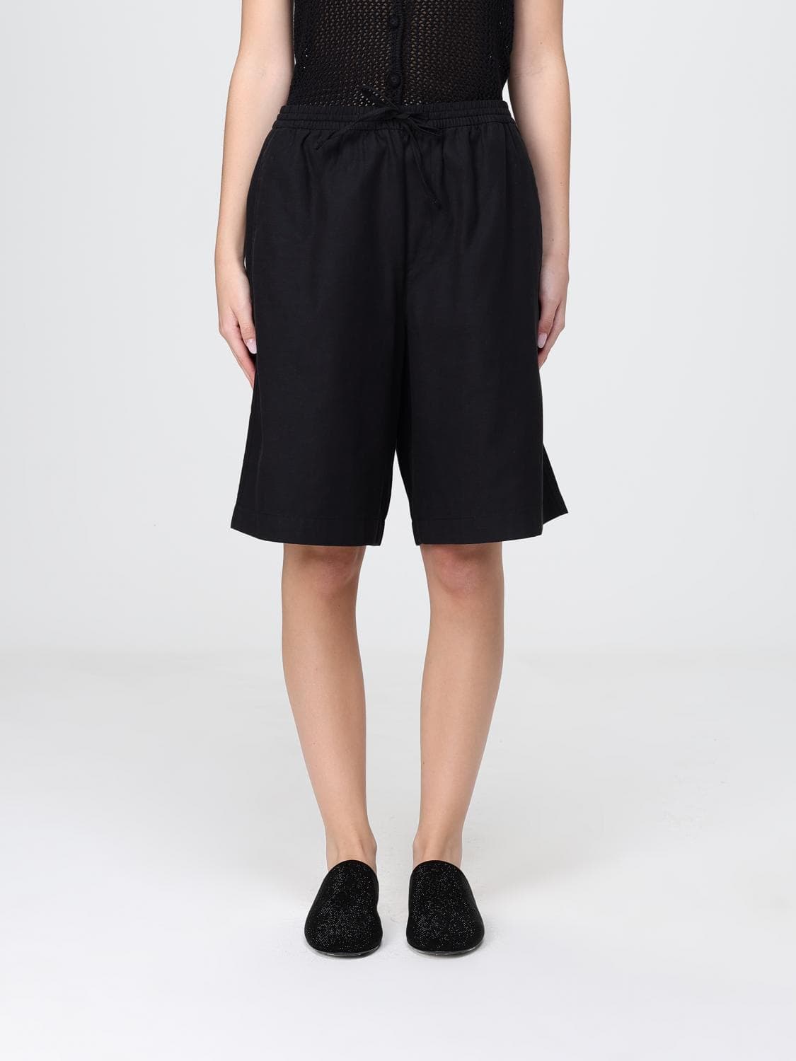 Dunst Tencel-Cotton Blend Bermuda Shorts with Elasticated Drawstring Waist