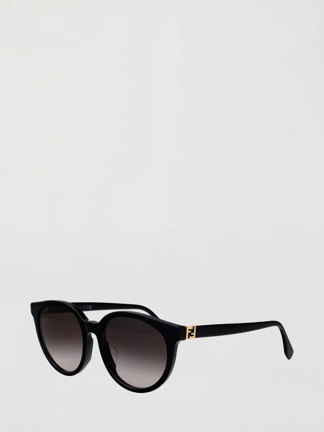 Fendi Rounded Sunglasses in Acetate with FF Monogram Logo Detail