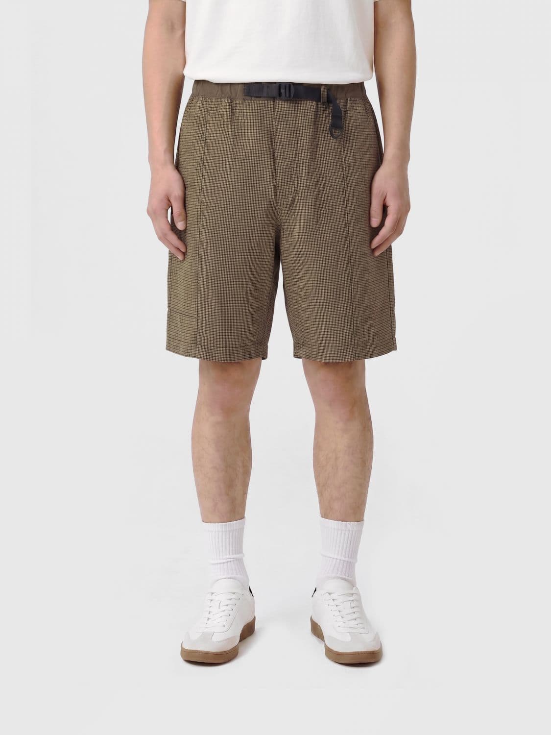 Comme Des Garçons Gingham Linen Blend Shorts with Drawstring