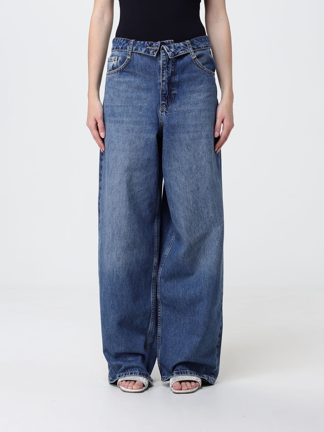 Liu Jo Cotton Denim Wide Jeans