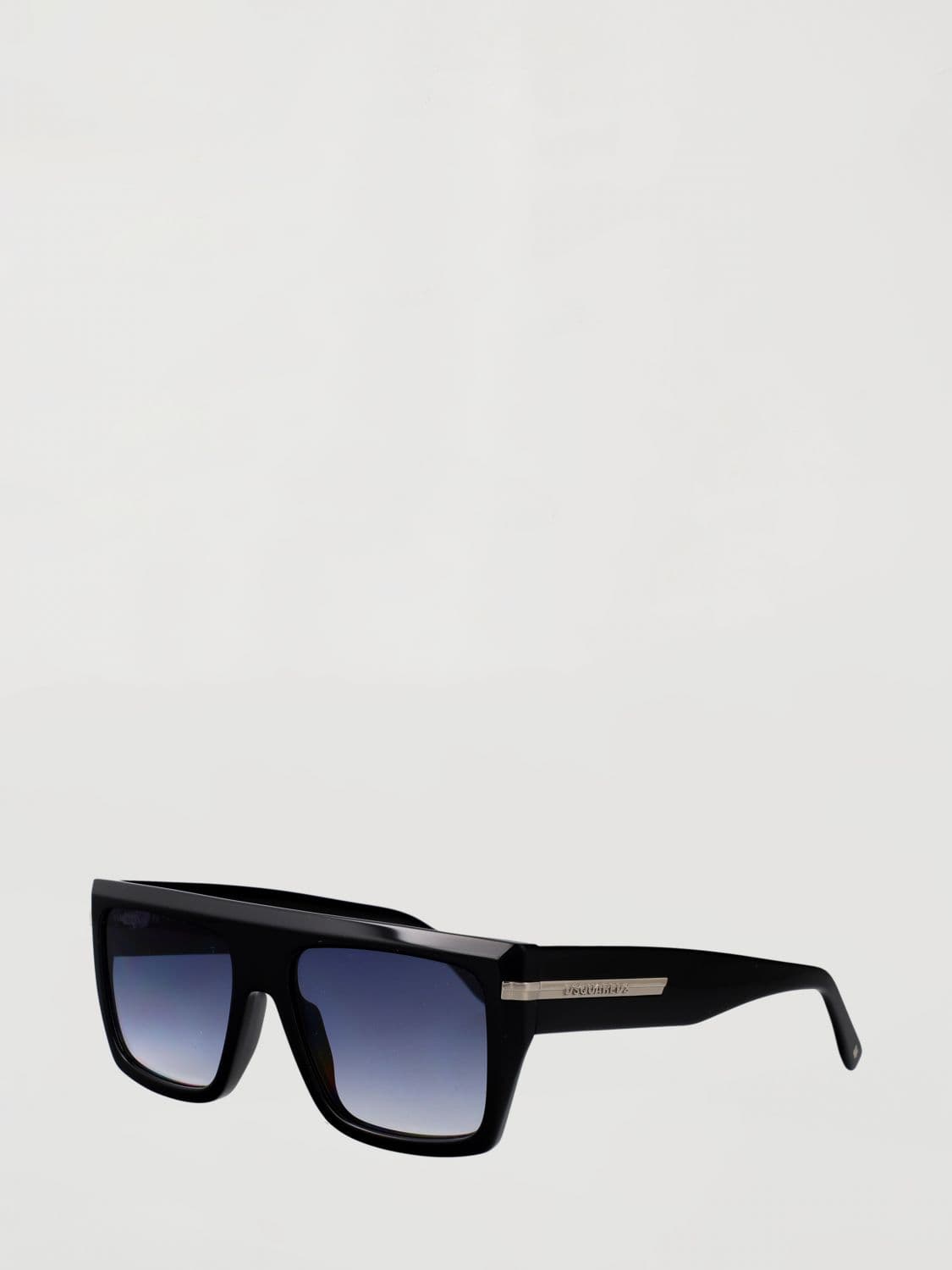 Dsquared2 Black Acetate Aviator Sunglasses with Logo Lettering