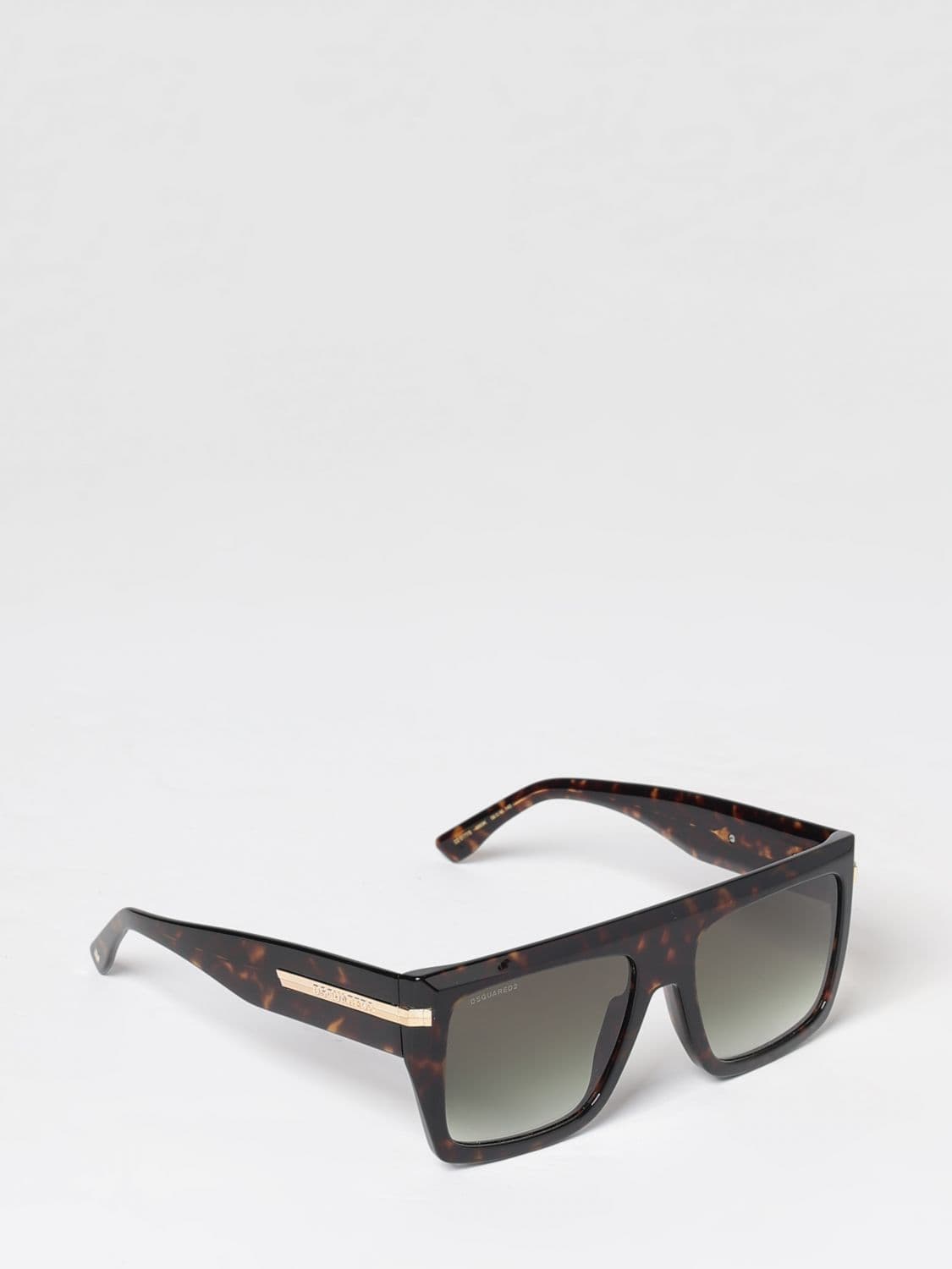 Dsquared2 Black Acetate Aviator Sunglasses with Logo Lettering