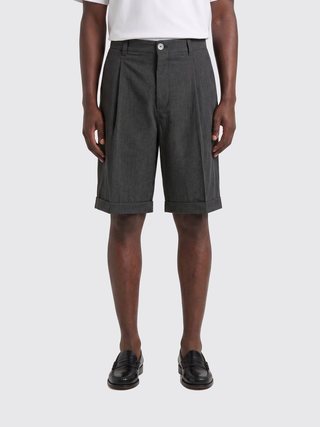 Jacquemus Striped Linen Tailored Shorts