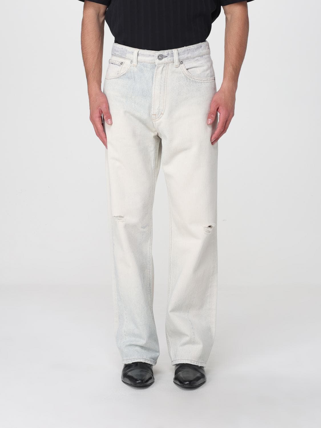 Our Legacy Wide Leg Cotton Denim Jeans with a Mid-Rise Waist and Five Pockets