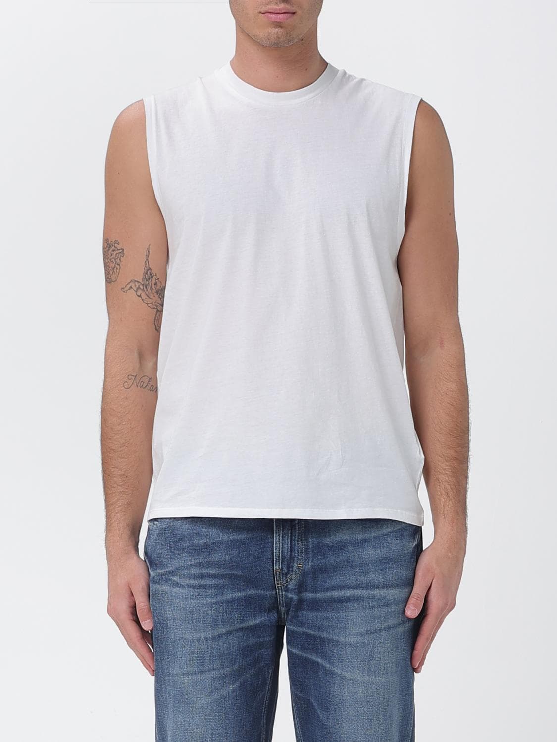 Our Legacy Cotton Tank Top with Crew Neck and Rear Logo