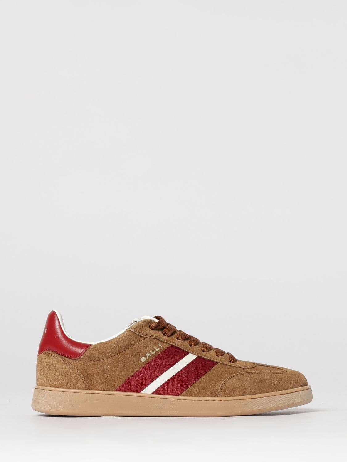 Bally Suede Low-Top Sneakers with Bicolor Stripes and Laminated Logo · 43