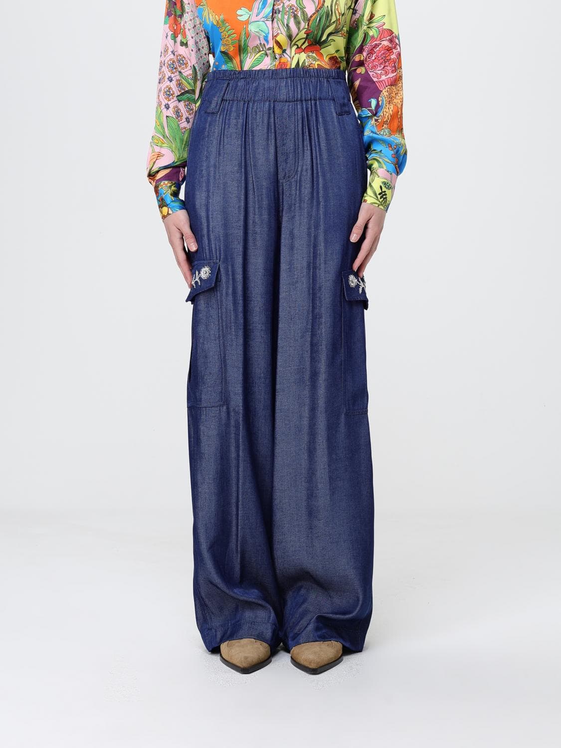 Liu Jo Viscose Blend Cargo Trousers