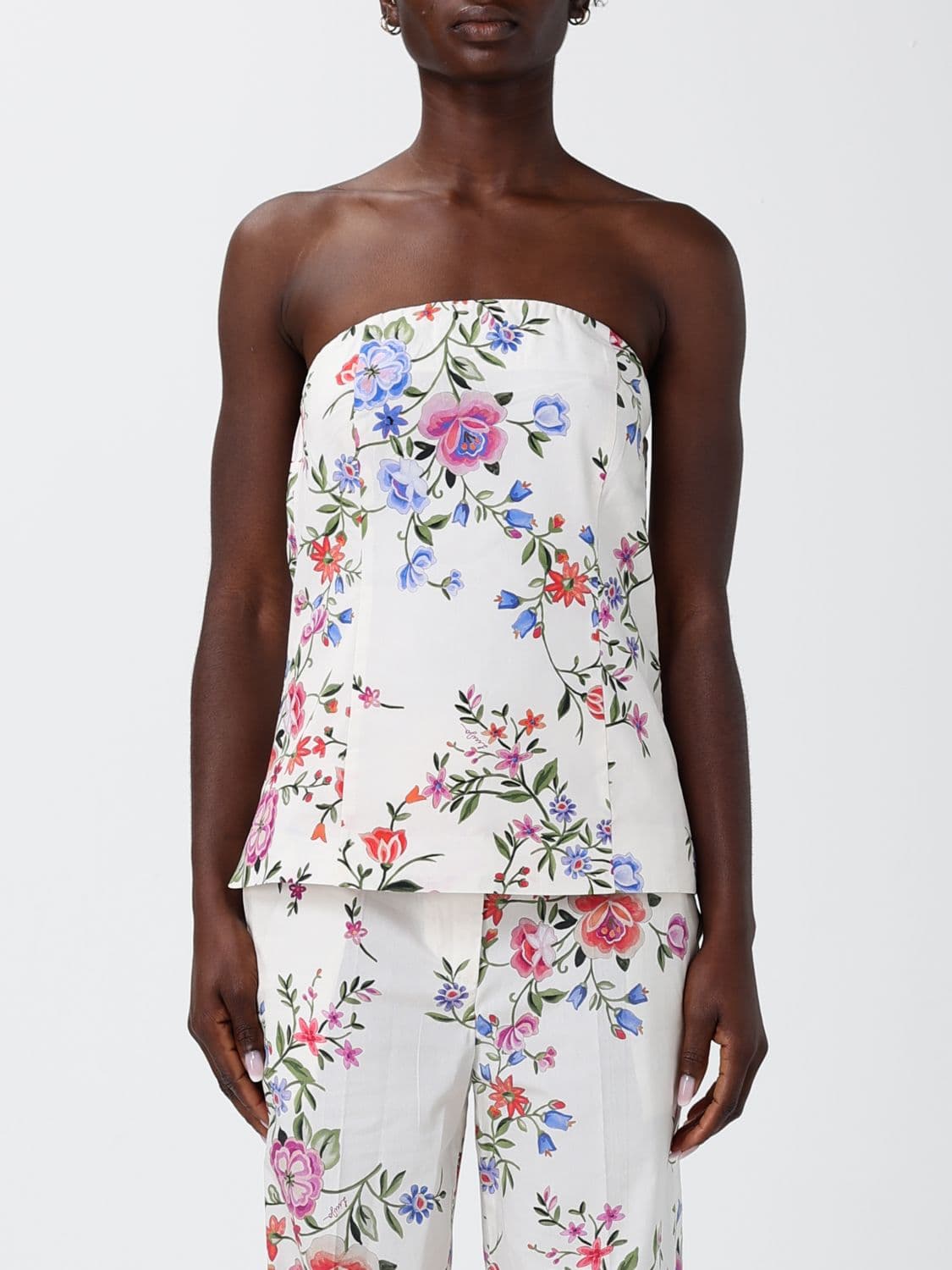 Liu Jo Cotton Top with Floral Print