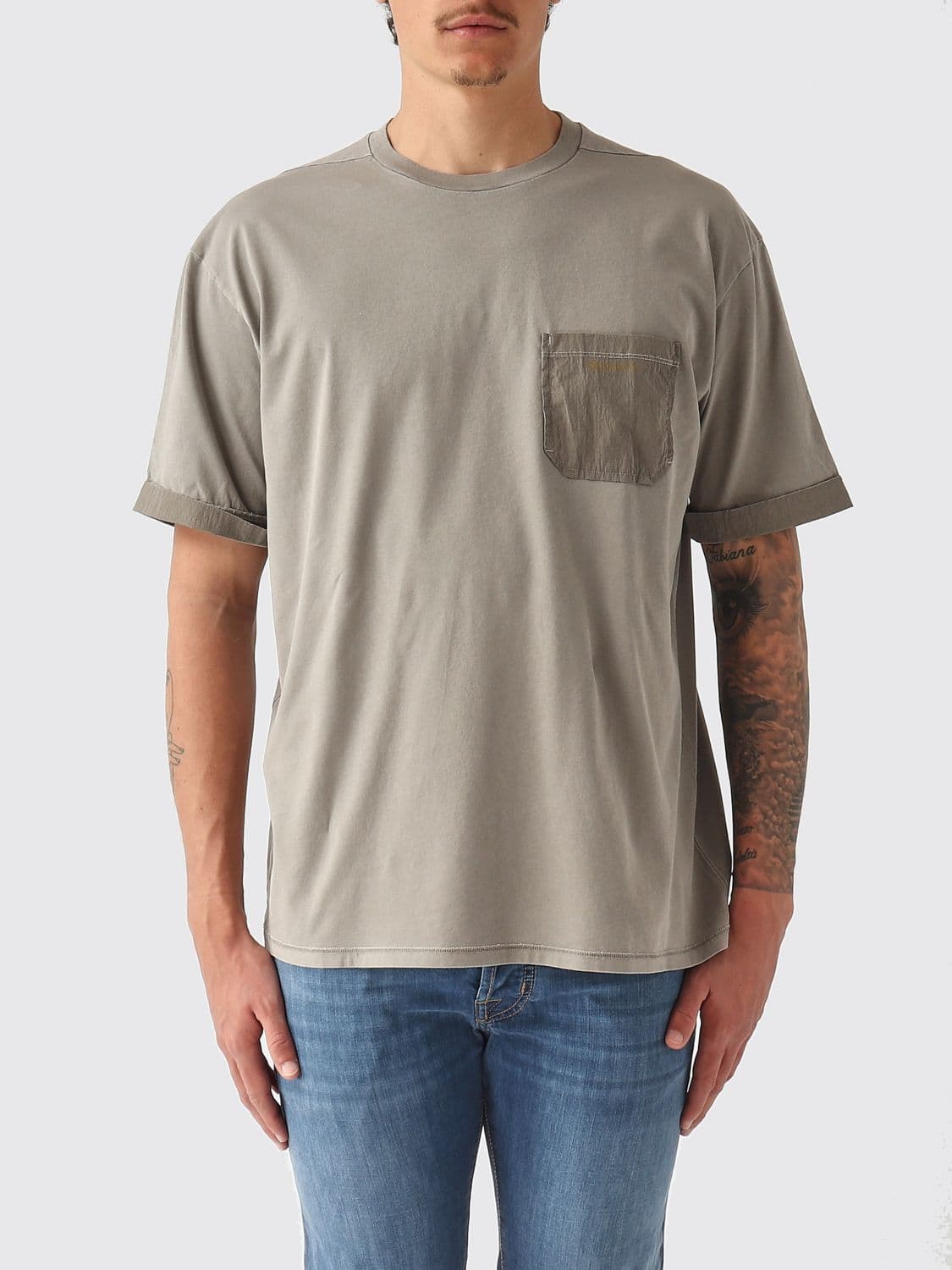 Premiata Cotton Crew Neck T-Shirt with Patch Pocket