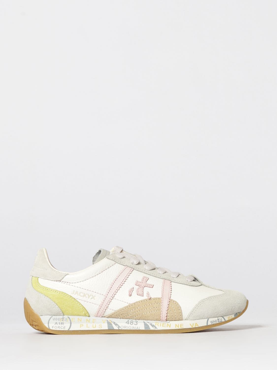 Premiata Jackyx Leather and Suede Bicolor Sneakers