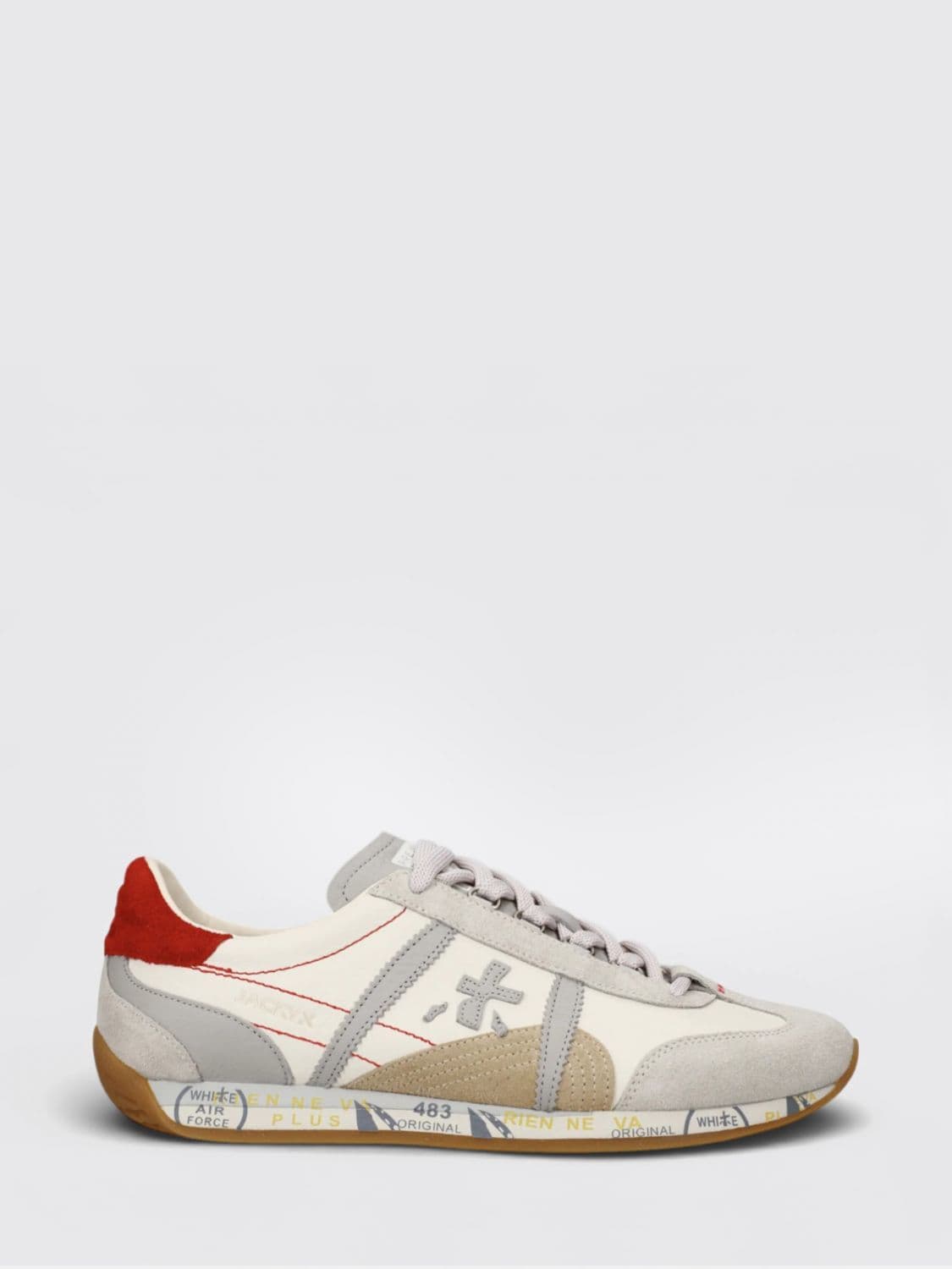 Premiata Jackyx Leather and Suede Bicolor Sneakers