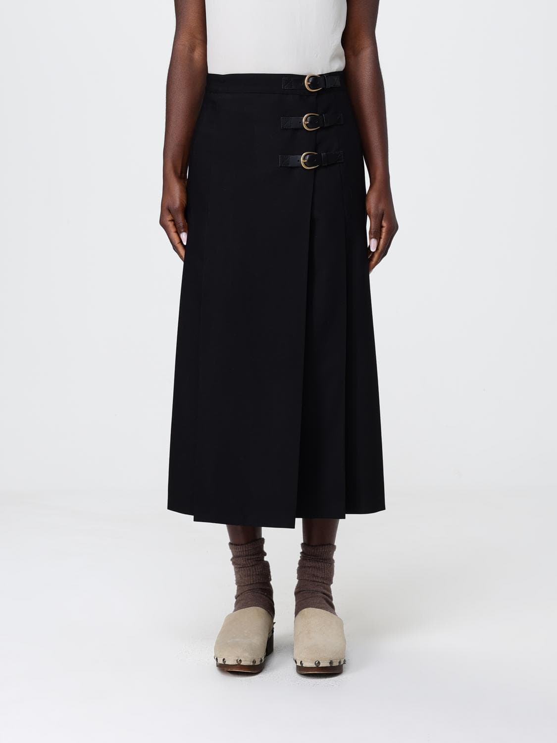 Chloé Virgin Wool Skirt with Buckles · 36