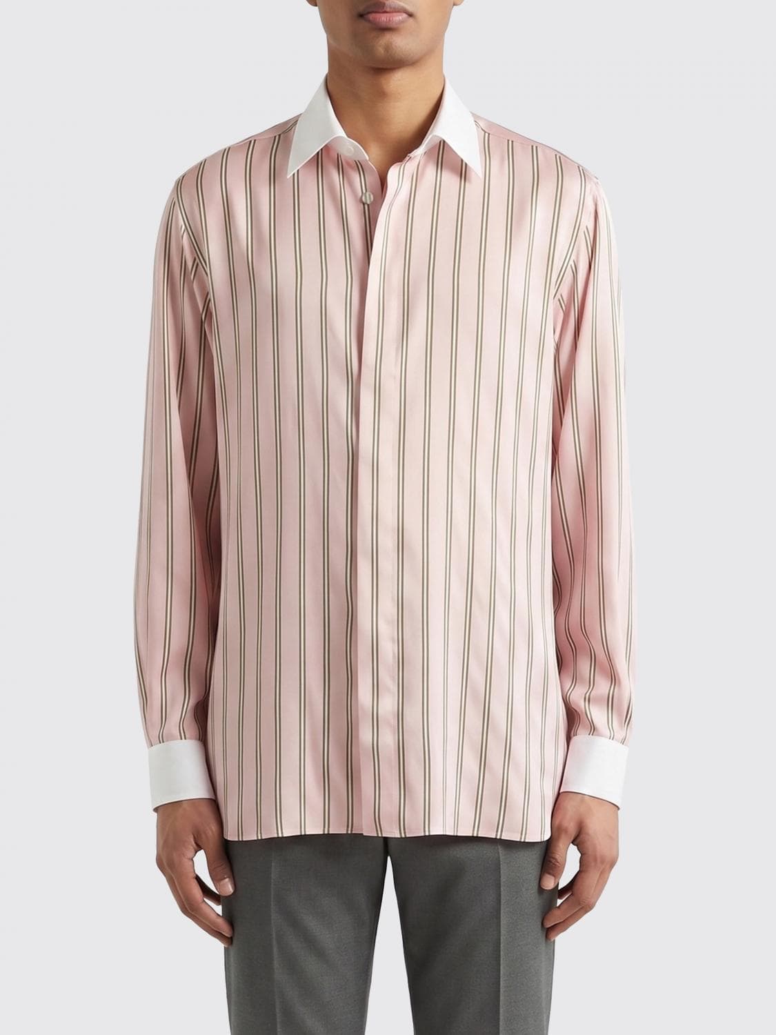 Tom Ford Striped Silk Classic Shirt · 39
