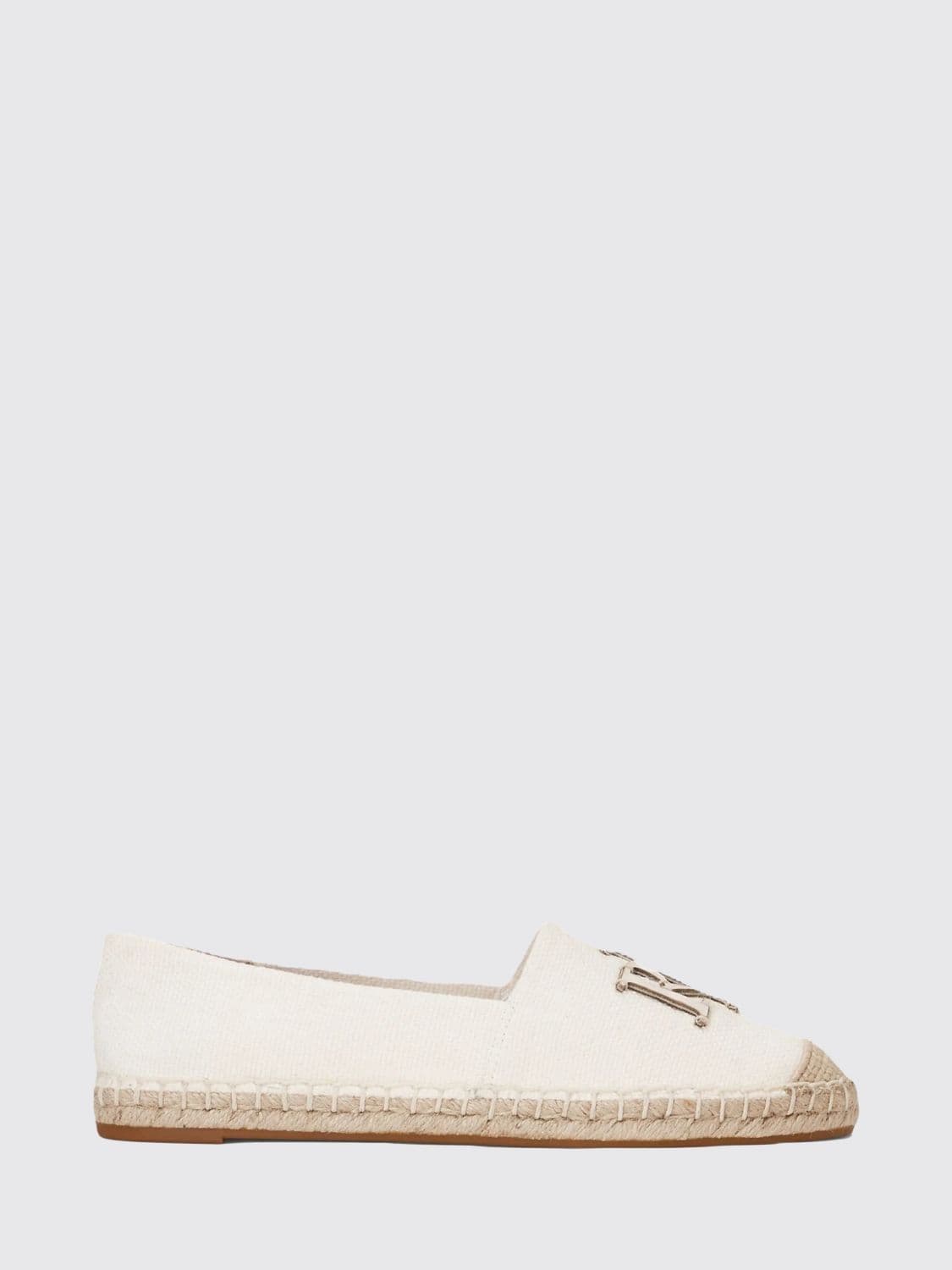 Lauren Ralph Lauren Cameryn Monogram Canvas Espadrilles with Round Toe