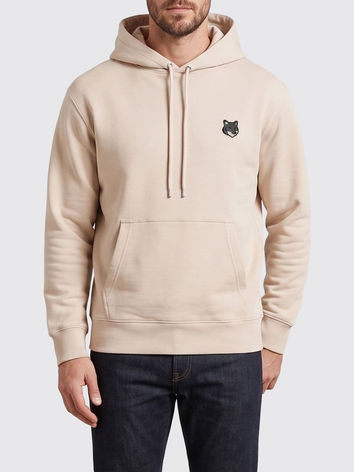 Maison Kitsuné Chillax Fox Logo Cotton Hoodie with Kangaroo Pocket