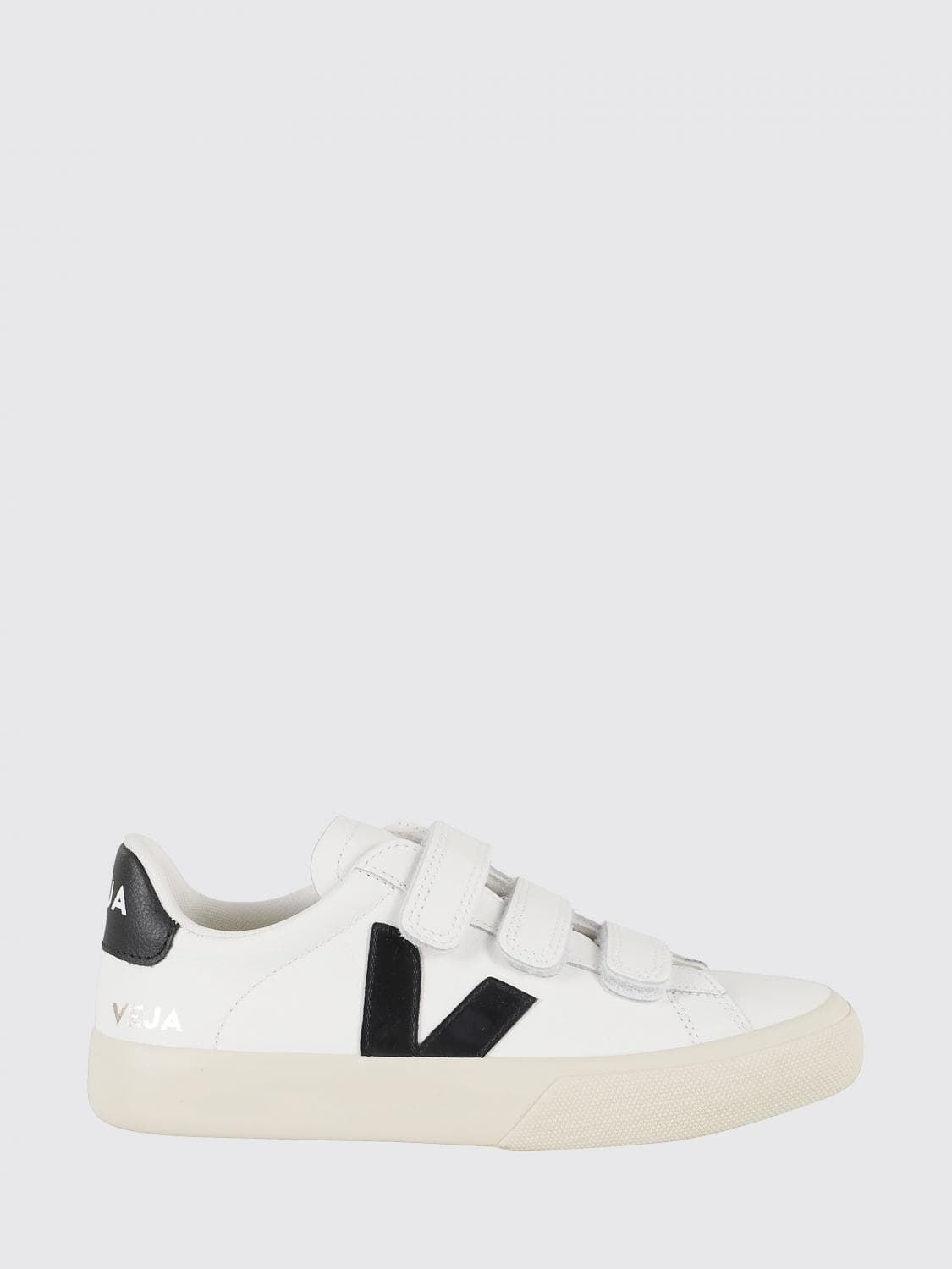 Veja Recife Low-Top Leather Sneakers with Hook-and-Loop Fastening