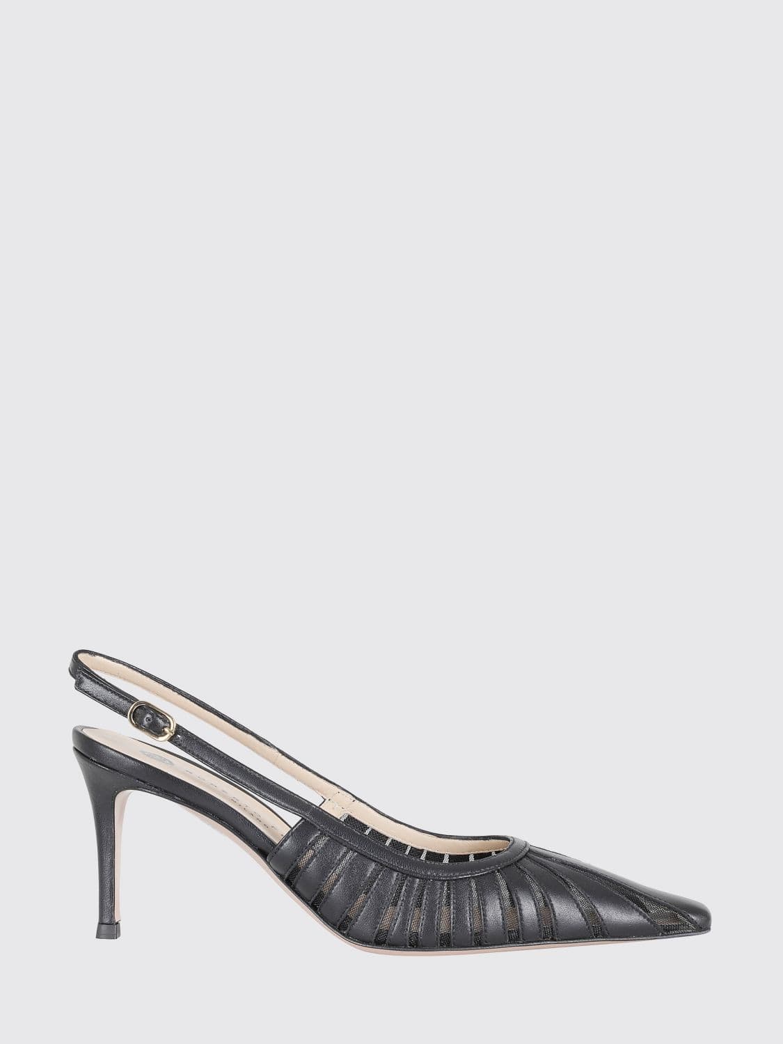 Roberto Festa Sunny Leather and Mesh Nylon Slingbacks