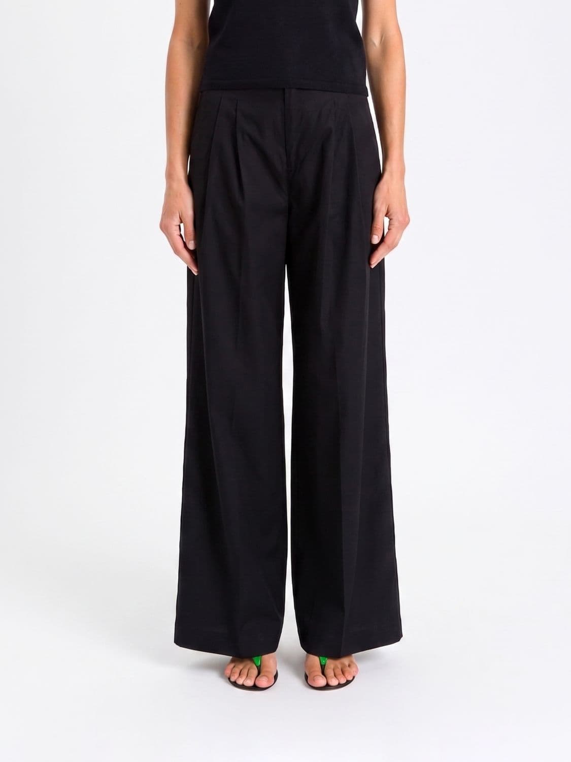 Twinset Cotton Wide-Leg Trousers