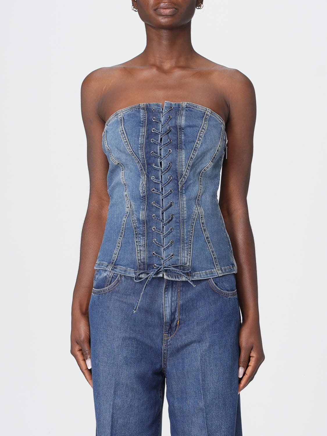 Liu Jo Denim Corset Top