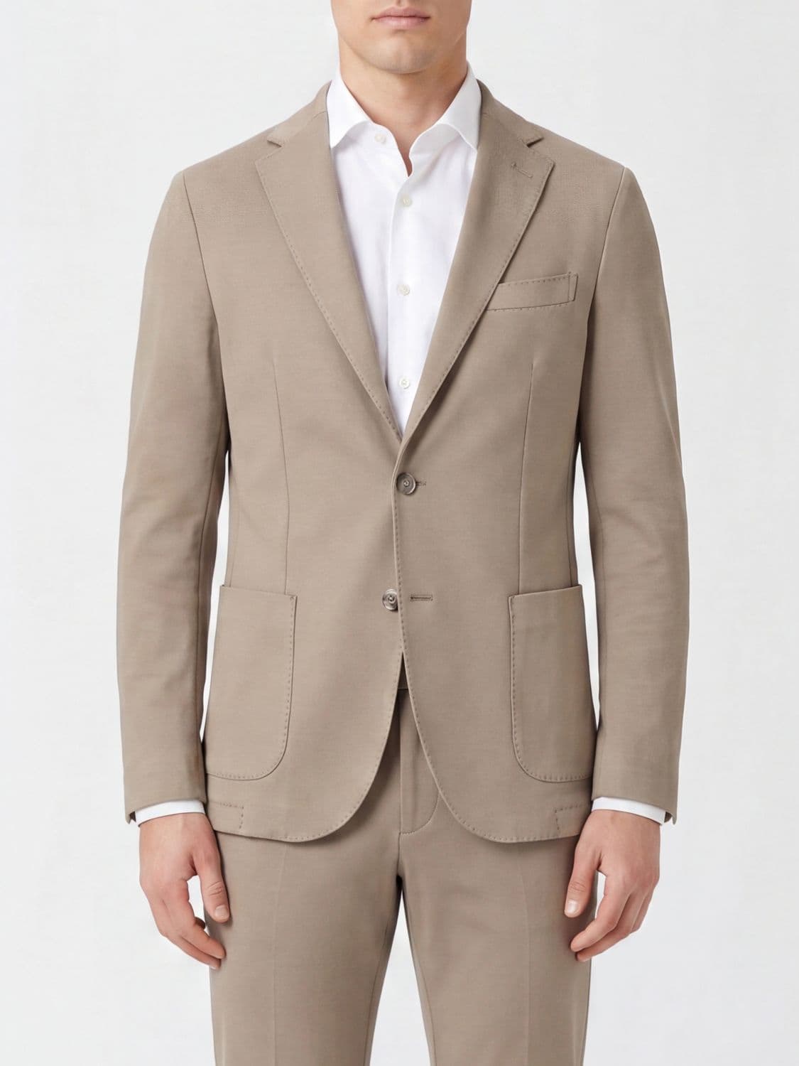 Circolo 1901 Formal Single-Breasted Stretch Cotton Blazer with Two Buttons