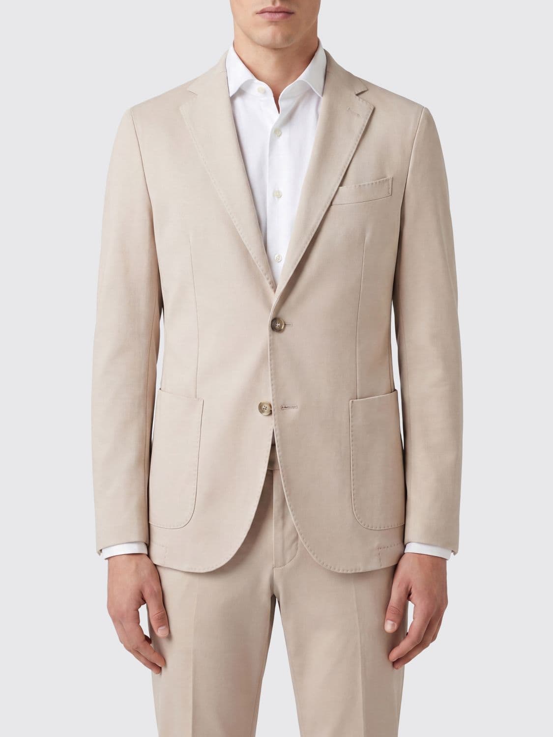 Circolo 1901 Formal Single-Breasted Stretch Cotton Blazer with Two Buttons