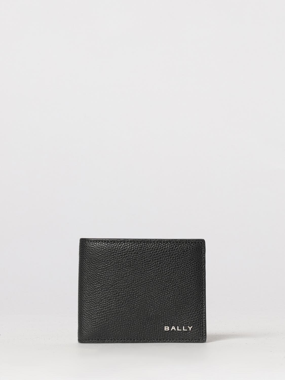 Bally Grained Calf Leather Bifold Wallet with Laminated Logo