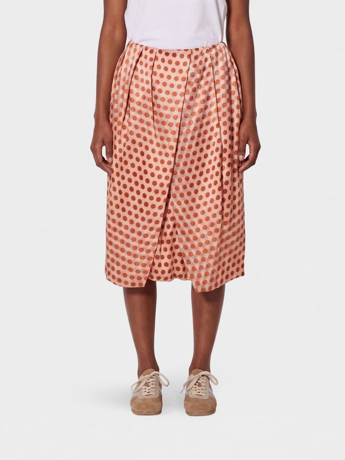 Dries Van Noten Polka-Dot Silk High-Waisted Midi Pencil Skirt