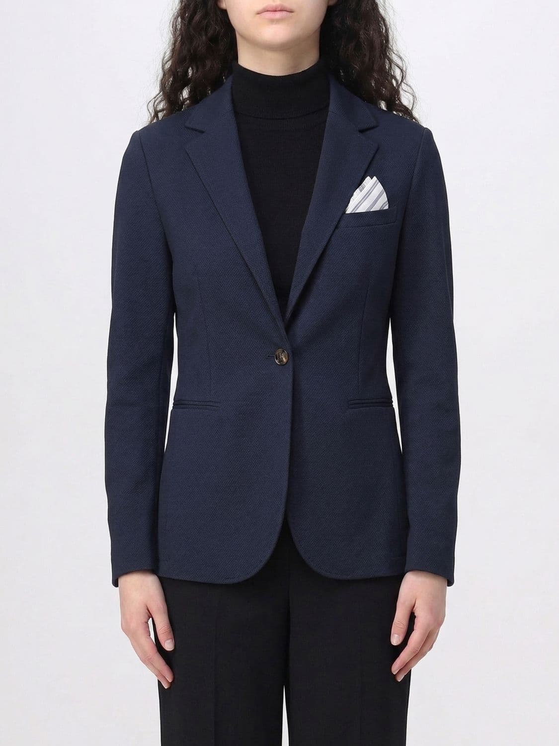 Circolo 1901 Single-Breasted Slim Fit Cotton Blazer