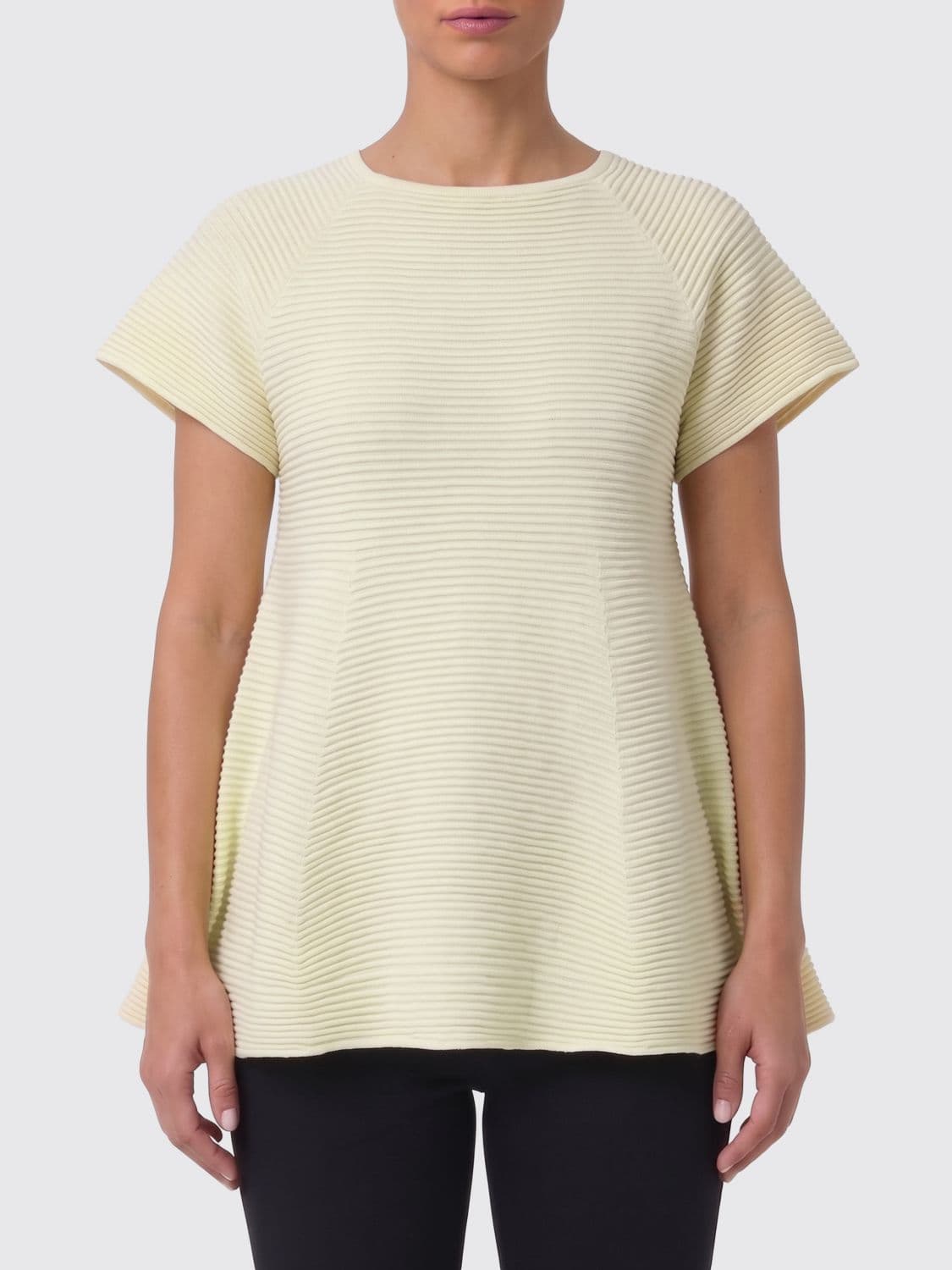Issey Miyake A-Line Short-Sleeved Jersey Mini Dress